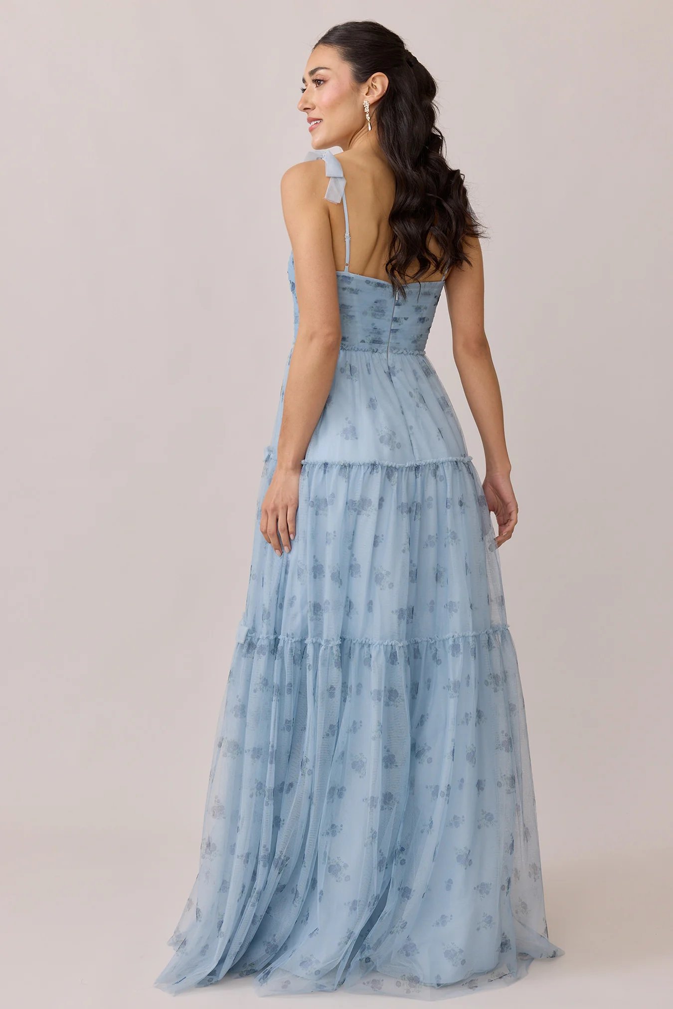 Eloise Tulle Floral Print Dress | Made To Order - Image 4