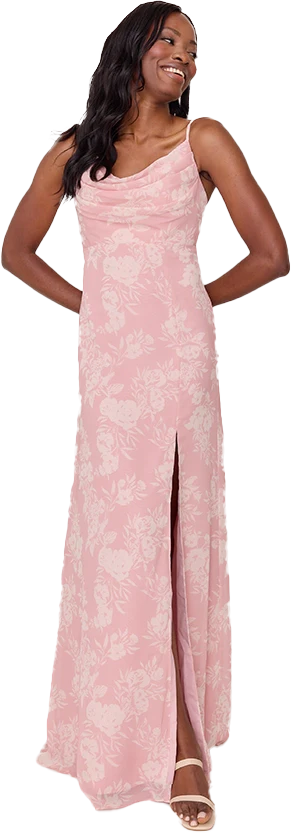 Ember Chiffon Floral Print Dress | Made To Order - Image 29