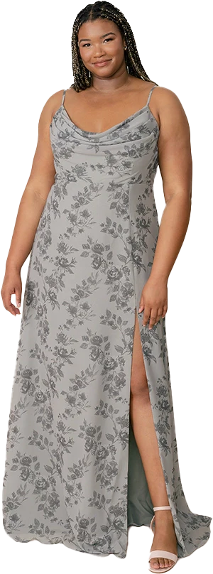Ember Chiffon Floral Print Dress | Made To Order - Image 42