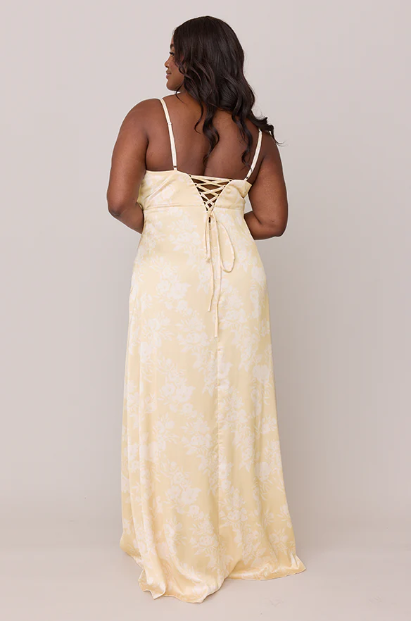 Ember Satin Floral Print Dress | Made To Order - Image 2