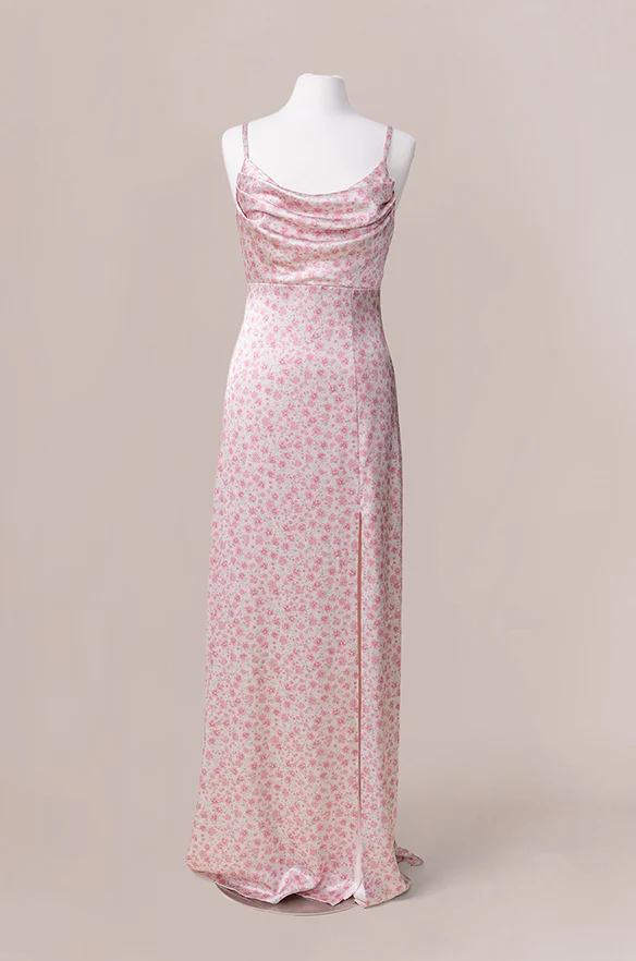 Ember Satin Floral Print Dress | Made To Order - Image 26
