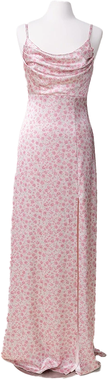 Ember Satin Floral Print Dress | Made To Order - Image 37