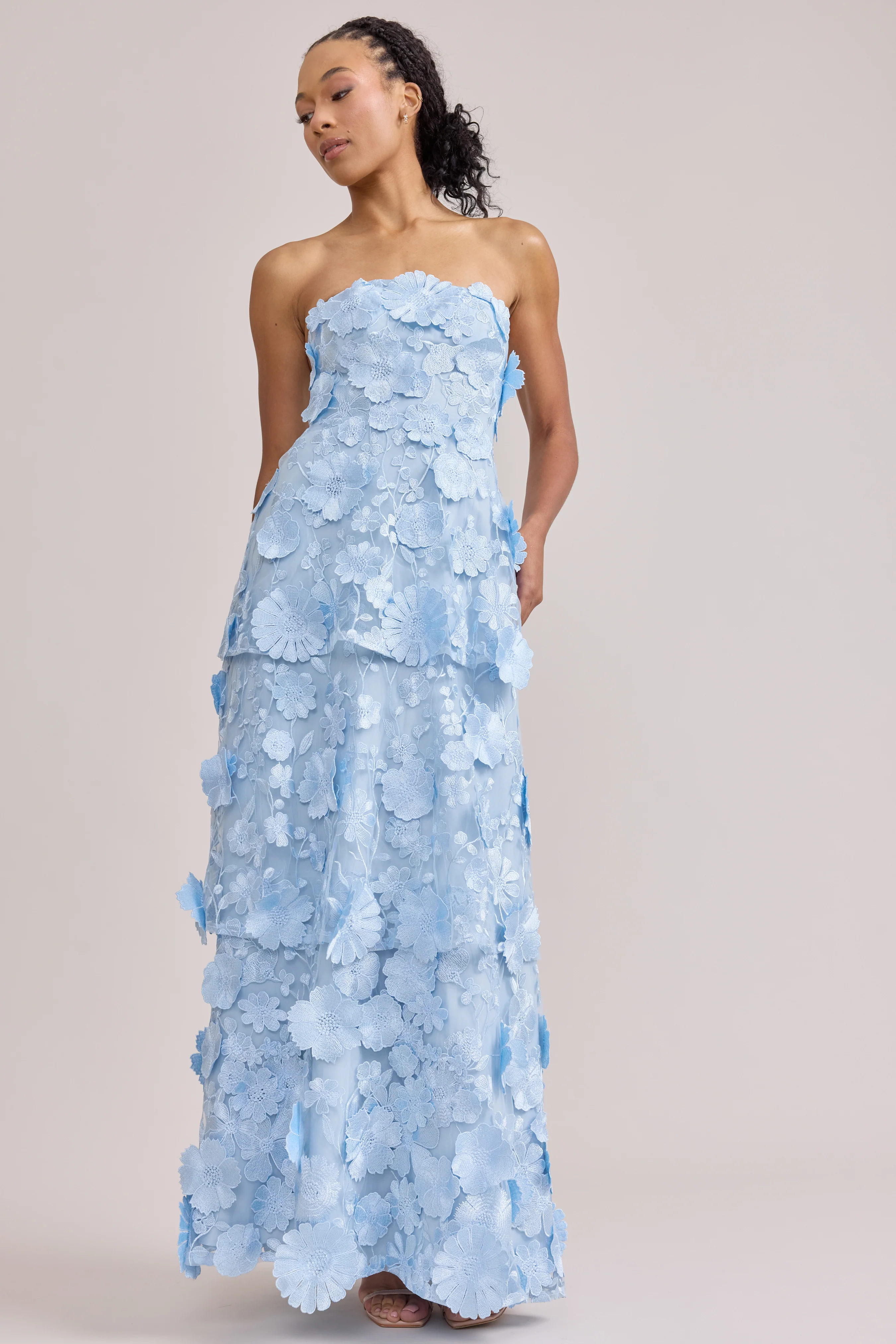 Flora Appliqué Dress Sky Blue | Ready To Ship - Image 7