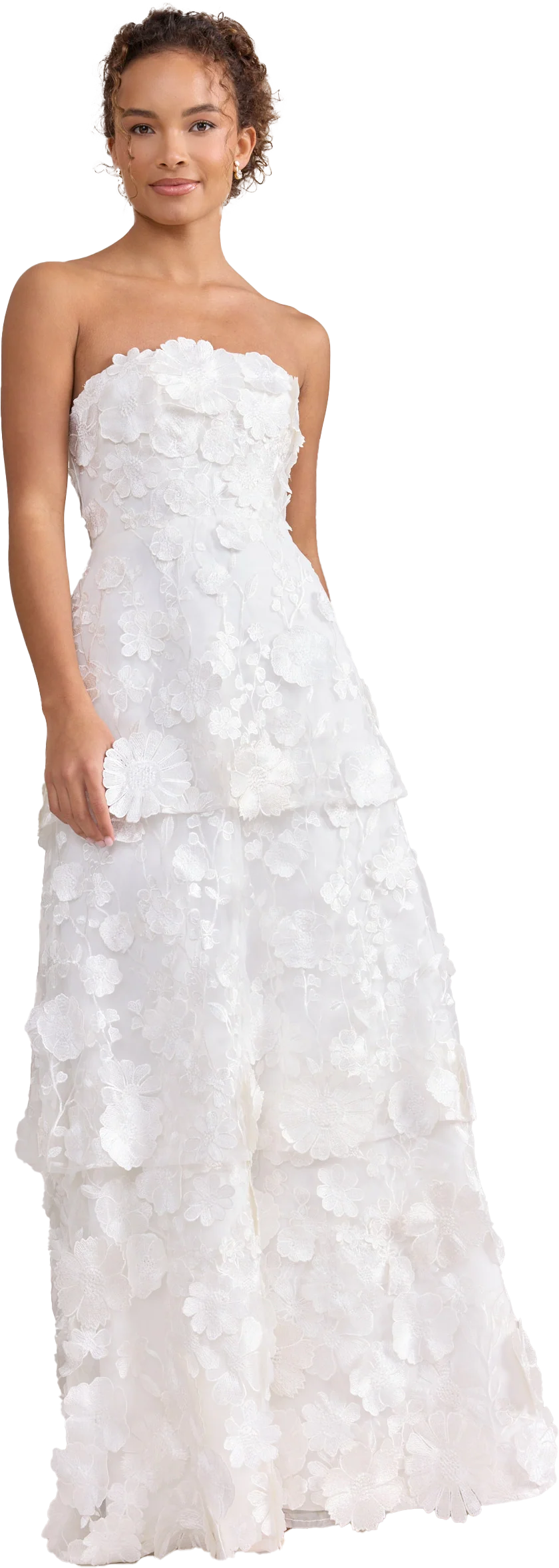 Flora Appliqué Dress White | Ready To Ship - Image 4