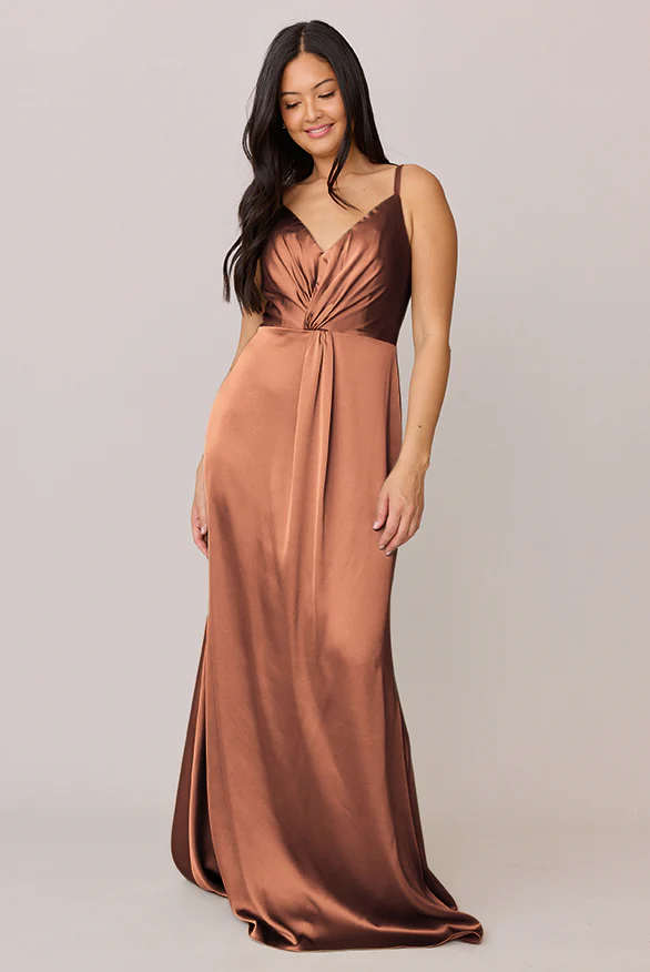 Giada Satin Dress | Made To Order - Image 24