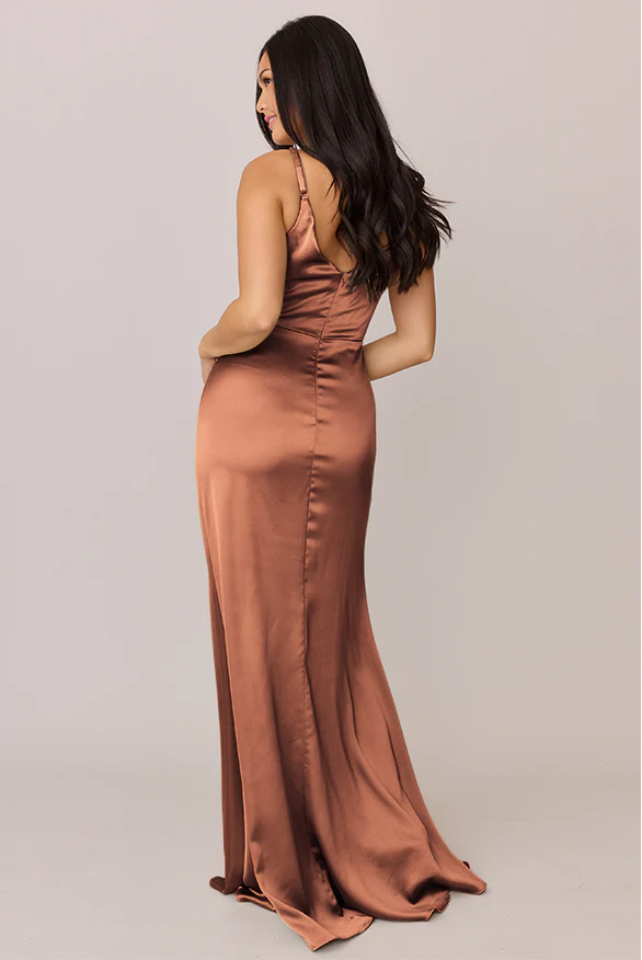 Giada Satin Dress | Made To Order - Image 25