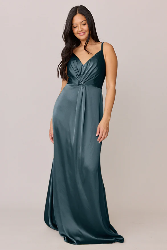 Giada Satin Dress | Made To Order - Image 36