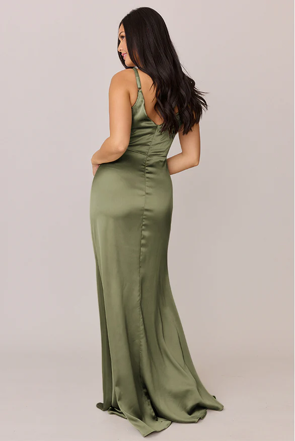 Giada Satin Dress | Made To Order - Image 65