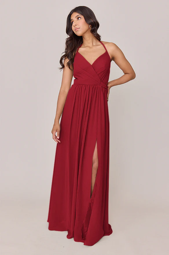 Hannah Chiffon Faux Wrap Dress | Made To Order - Image 105