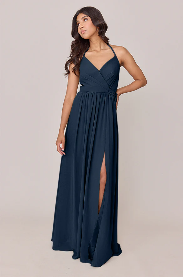 Hannah Chiffon Faux Wrap Dress | Made To Order - Image 109