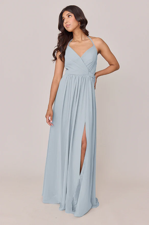 Hannah Chiffon Faux Wrap Dress | Made To Order - Image 131