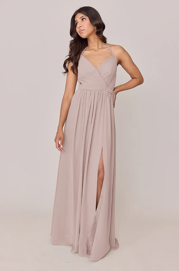 Hannah Chiffon Faux Wrap Dress | Made To Order - Image 133