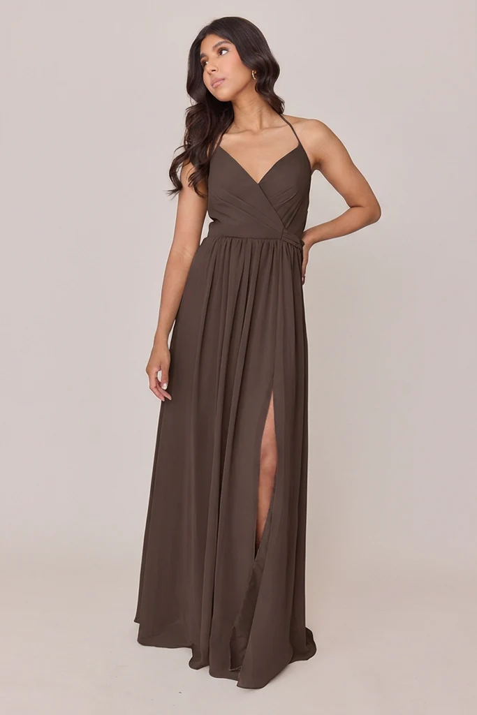 Hannah Chiffon Faux Wrap Dress | Made To Order - Image 154