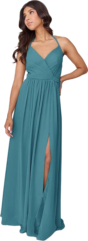 Hannah Chiffon Faux Wrap Dress | Made To Order - Image 17