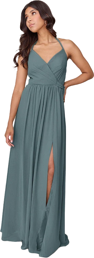Hannah Chiffon Faux Wrap Dress | Made To Order - Image 21