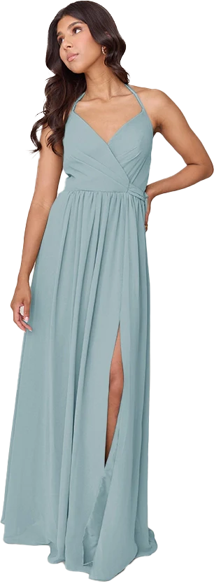Hannah Chiffon Faux Wrap Dress | Made To Order - Image 35