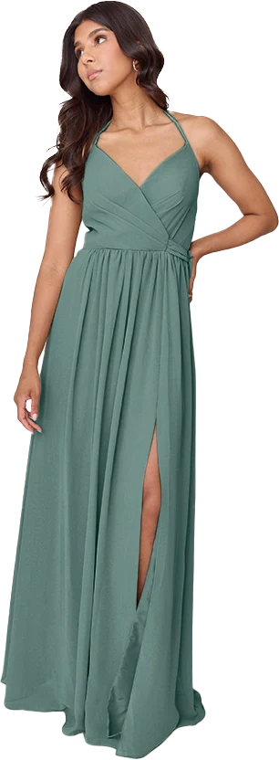 Hannah Chiffon Faux Wrap Dress | Made To Order - Image 39