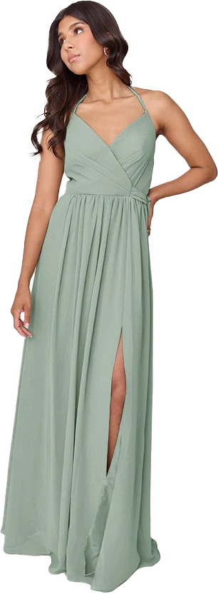 Hannah Chiffon Faux Wrap Dress | Made To Order - Image 44