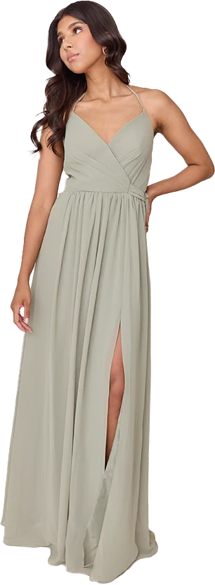 Hannah Chiffon Faux Wrap Dress | Made To Order - Image 46