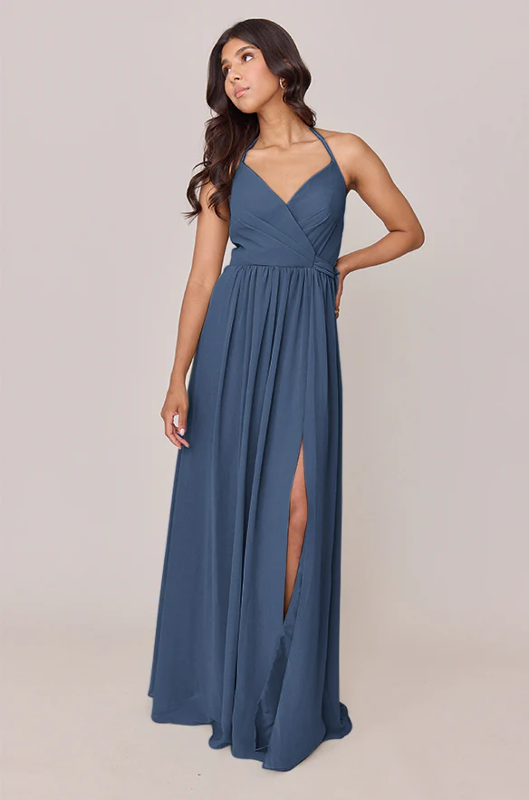 Hannah Chiffon Faux Wrap Dress | Made To Order - Image 73