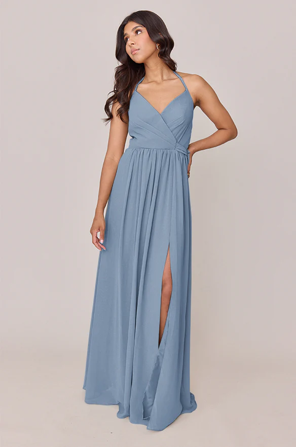Hannah Chiffon Faux Wrap Dress | Made To Order - Image 81