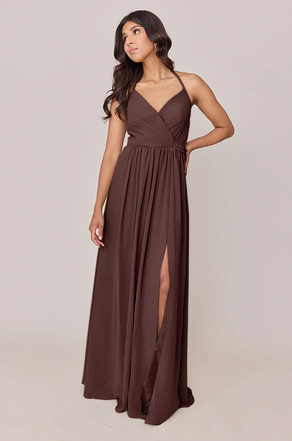 Hannah Chiffon Faux Wrap Dress | Made To Order - Image 91