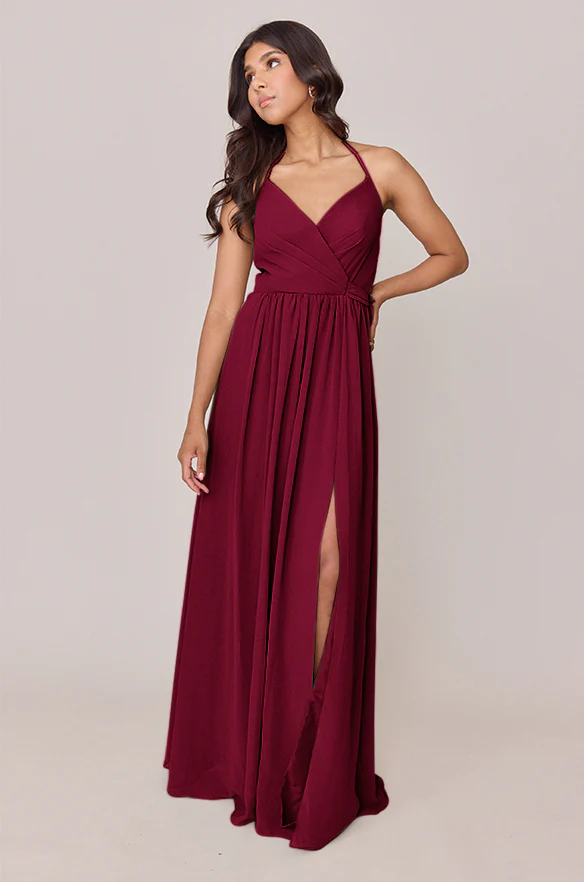 Hannah Chiffon Faux Wrap Dress | Made To Order - Image 95