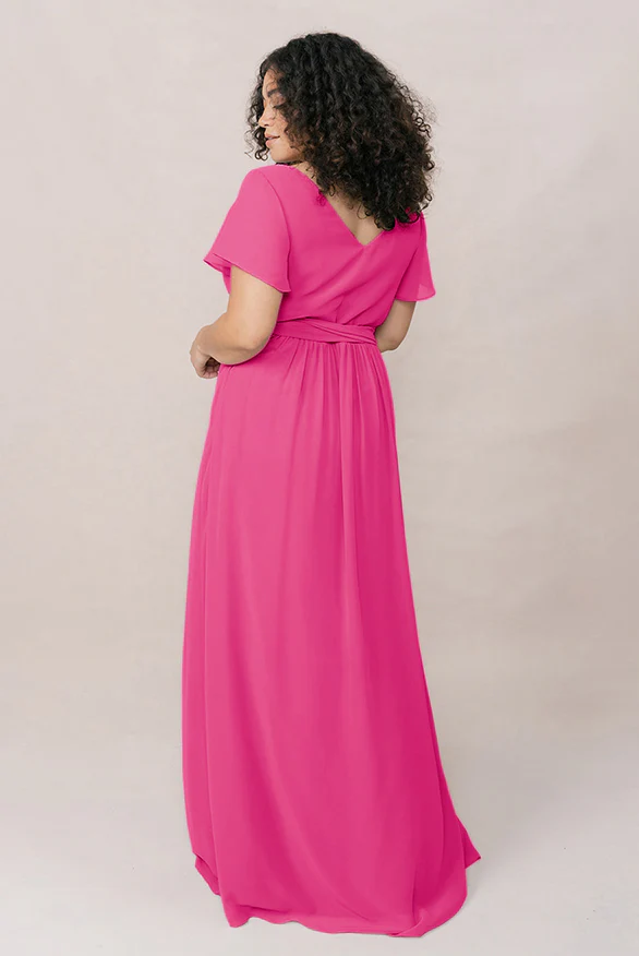 Harper Chiffon Faux Wrap Dress | Made To Order - Image 10