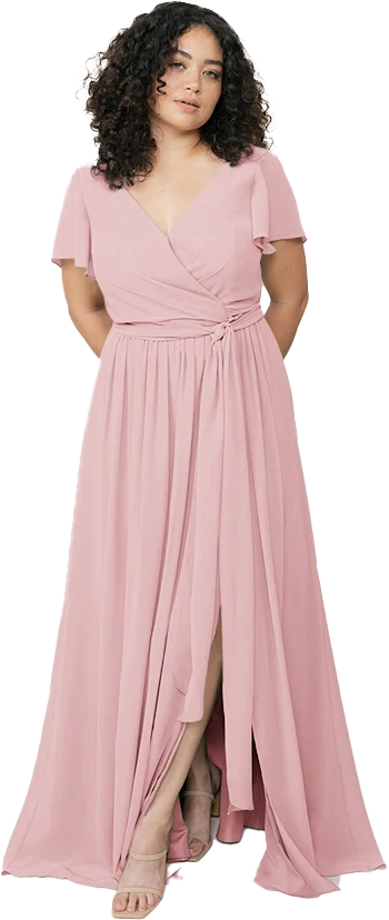 Harper Chiffon Faux Wrap Dress | Made To Order - Image 116