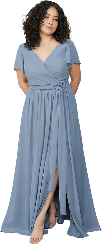 Harper Chiffon Faux Wrap Dress | Made To Order - Image 117