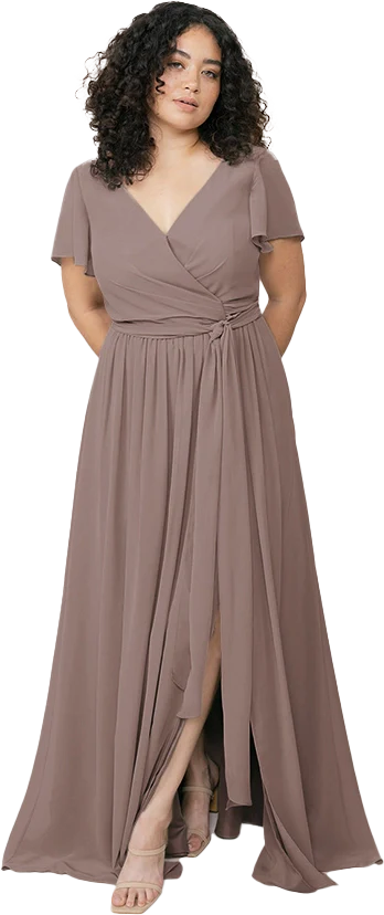 Harper Chiffon Faux Wrap Dress | Made To Order - Image 119