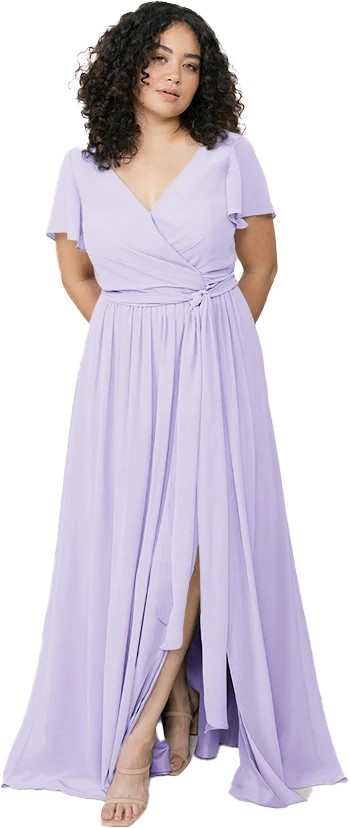 Harper Chiffon Faux Wrap Dress | Made To Order - Image 121