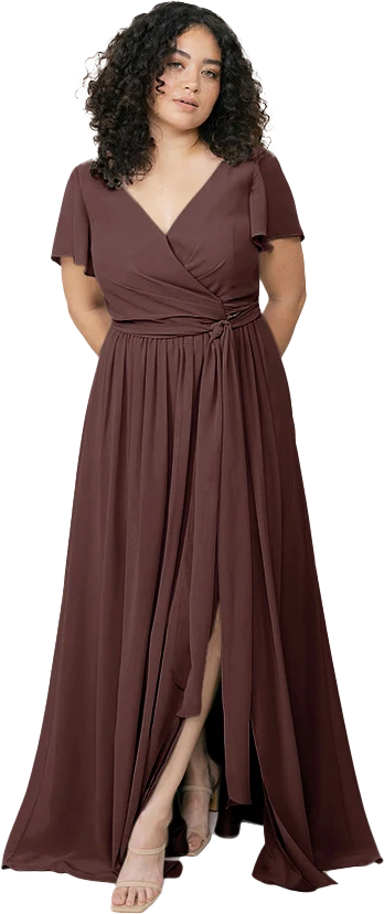 Harper Chiffon Faux Wrap Dress | Made To Order - Image 122