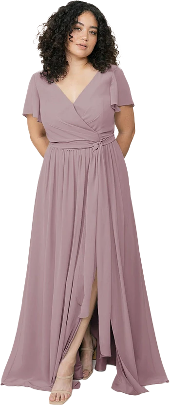 Harper Chiffon Faux Wrap Dress | Made To Order - Image 124