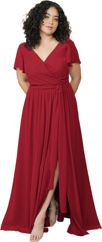Harper Chiffon Faux Wrap Dress | Made To Order - Image 129