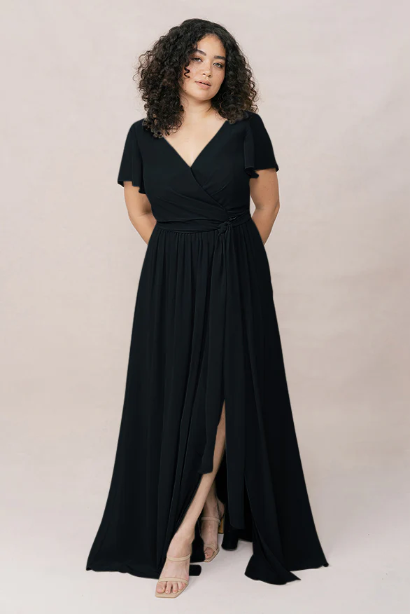 Harper Chiffon Faux Wrap Dress | Made To Order - Image 13