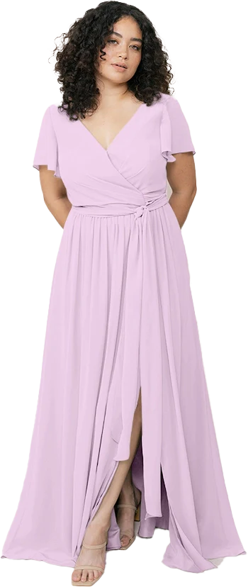 Harper Chiffon Faux Wrap Dress | Made To Order - Image 132