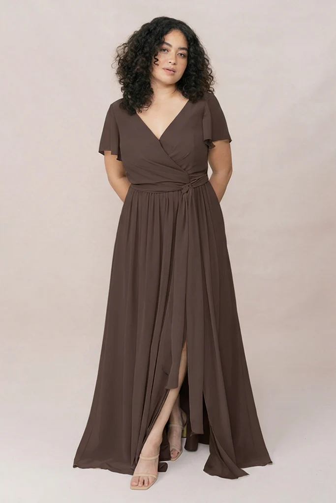 Harper Chiffon Faux Wrap Dress | Made To Order - Image 155