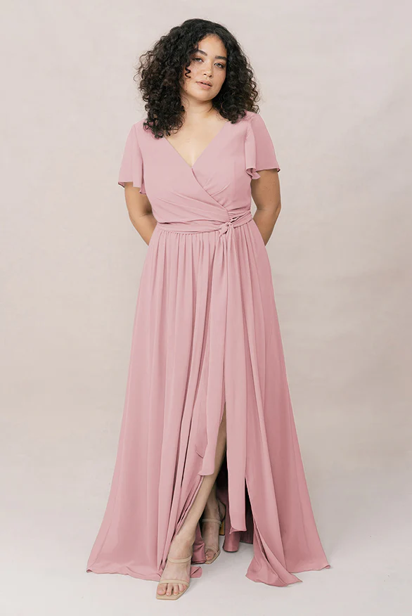 Harper Chiffon Faux Wrap Dress | Made To Order - Image 17