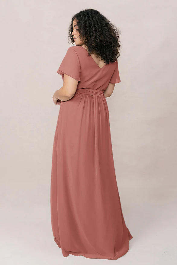 Harper Chiffon Faux Wrap Dress | Made To Order - Image 32