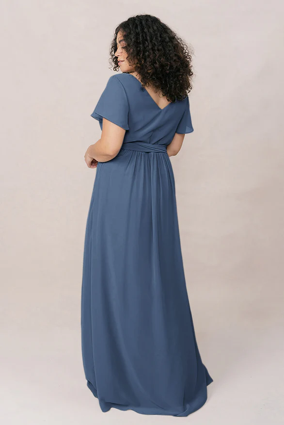 Harper Chiffon Faux Wrap Dress | Made To Order - Image 34