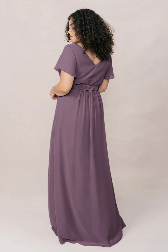 Harper Chiffon Faux Wrap Dress | Made To Order - Image 36