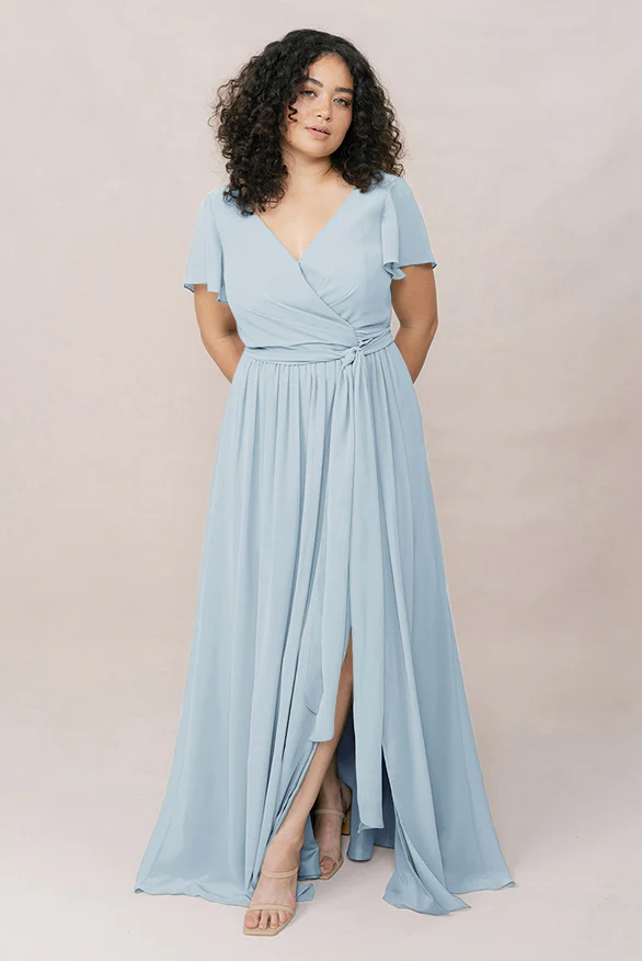 Harper Chiffon Faux Wrap Dress | Made To Order - Image 47