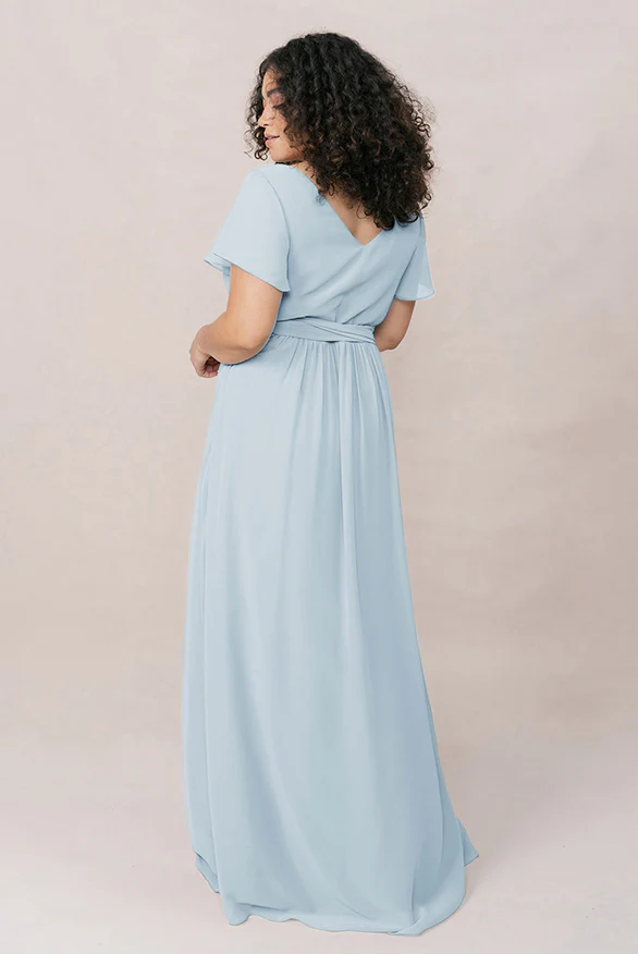 Harper Chiffon Faux Wrap Dress | Made To Order - Image 48
