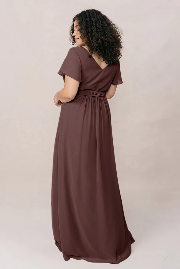 Harper Chiffon Faux Wrap Dress | Made To Order - Image 52