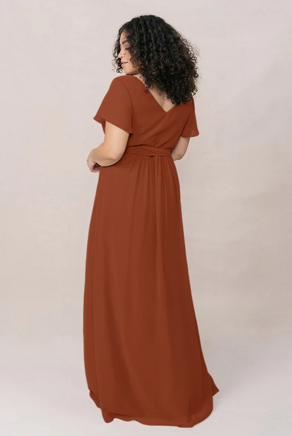 Harper Chiffon Faux Wrap Dress | Made To Order - Image 80