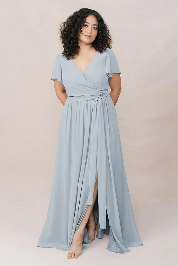 Harper Chiffon Faux Wrap Dress | Made To Order - Image 89