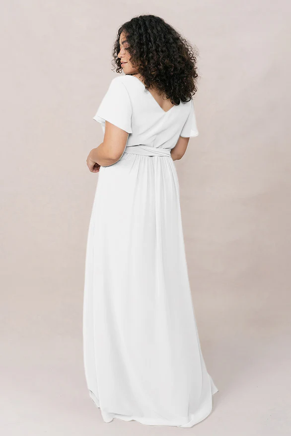 Harper Chiffon Faux Wrap Dress | Made To Order - Image 96
