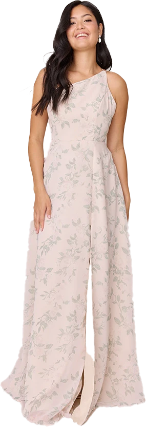 Inez Chiffon Floral Print Dress | Made To Order - Image 30