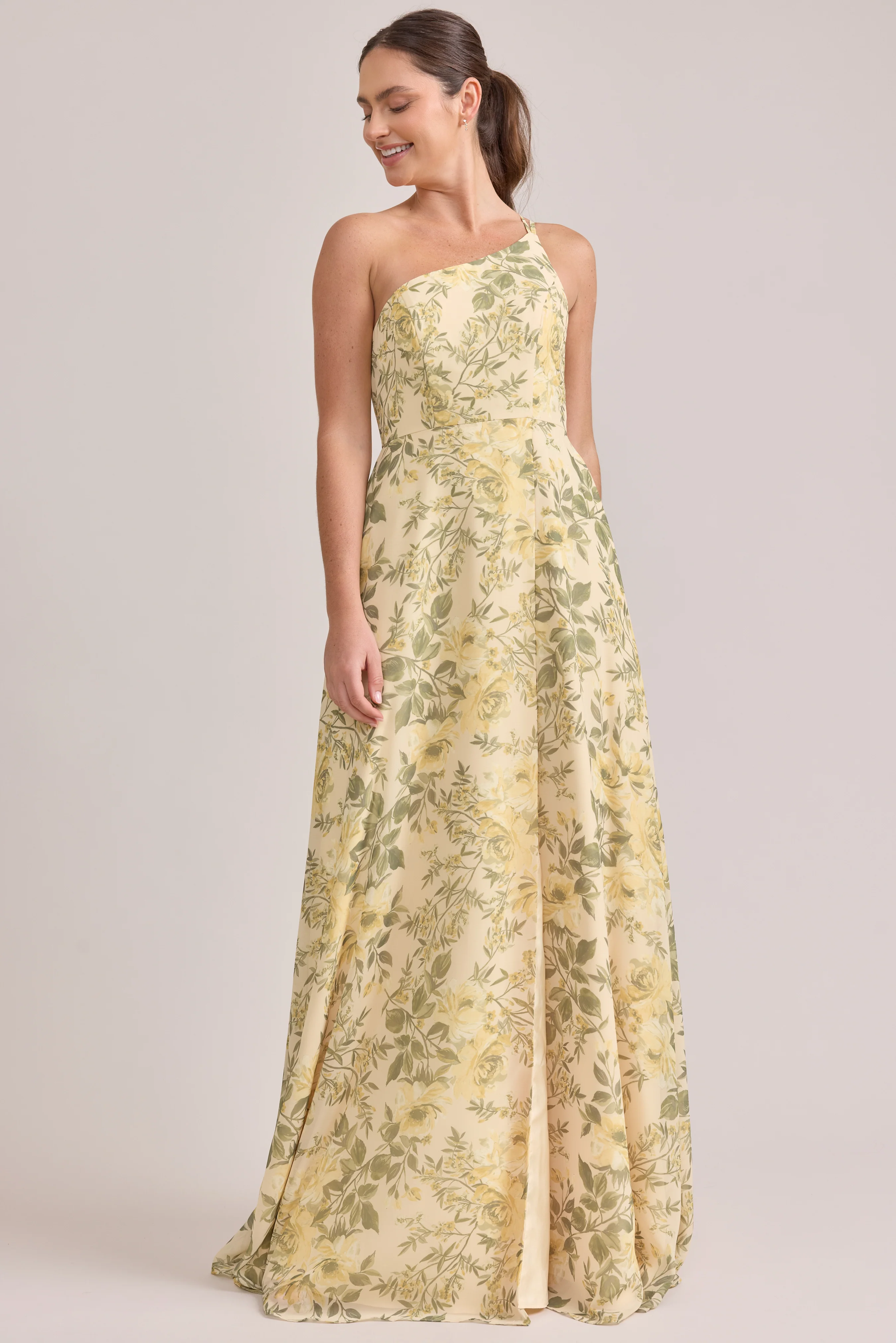 Inez Chiffon Floral Print Dress | Made To Order - Image 48